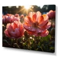 thumbnail image 2 of Designart "Pink Tulips landscape With Sunset I" Floral Canvas Print, 2 of 5