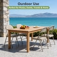 thumbnail image 6 of 4 Pack Folding Chairs with PU Leather Padded Cushion and Back, Stackable Commercial Grade Metal Folding Chairs for Home and Office Indoor and Outdoor Events (Khaki), 6 of 8