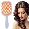 thumbnail image 1 of Cepillo de pelo de salón de masaje de cuero cabelludo con peine de cojín de aire de dientes anchos (blanco naranja) Ygjytge Cuidado Belleza, 1 of 5