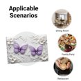 thumbnail image 5 of Joocar Butterfly And Flowers Embossed Design Linen Table Mats Set Of 4 For Home Kitchen Table Decor 12x18 inch, 5 of 5