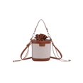 thumbnail image 1 of WDOplteas Bolso Hombro Con Cilindro Cuero Vintage para Mujer Mini Bolso Con Cordón (marrón), 1 of 10