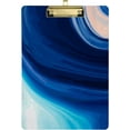 thumbnail image 1 of FMSHPON Blue Marble Abstract Background Clipboard Hardboard Wood Nursing Clip Board and Pull for Standard A4 Letter 13x9 inches, 1 of 7