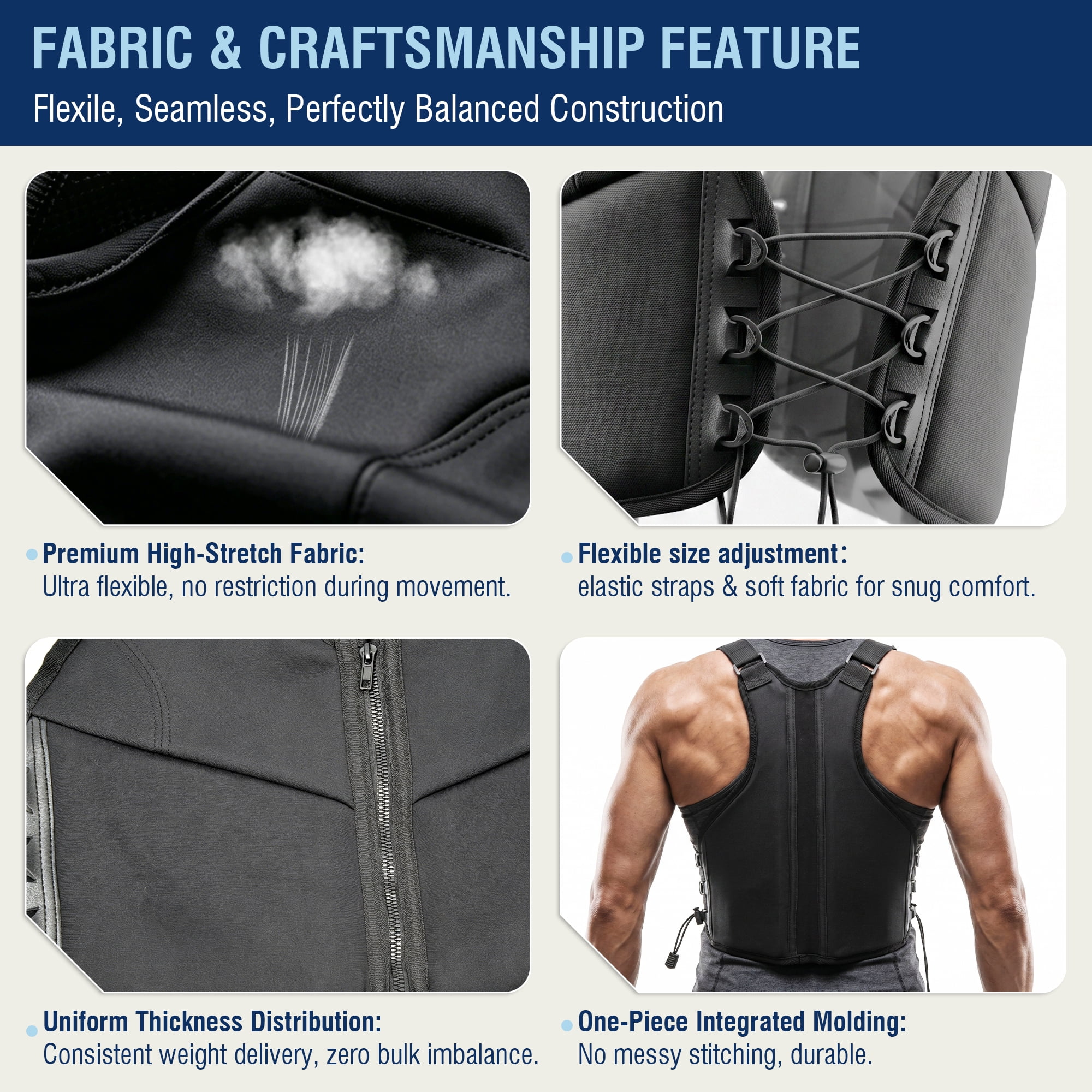 10LBS Adjustable Weighted Vest for Women, Breathable Workout Vest with Zipper & Lace-Up Design, for Running, Walking & Strength Training