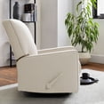thumbnail image 3 of Harkawon Swivel Recliner Chair,Waterproof and Dustproof, Soft Sofa Armchair with Adjustable Footrest, Beige, 3 of 7