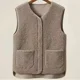 thumbnail image 2 of Chaqueta sin mangas a la moda, chaleco de pelo de cordero, abrigos gruesos y cálidos térmicos para mujer, abrigos para mujer, prendas de vestir exteriores para Otoño e Invierno, 2 of 4