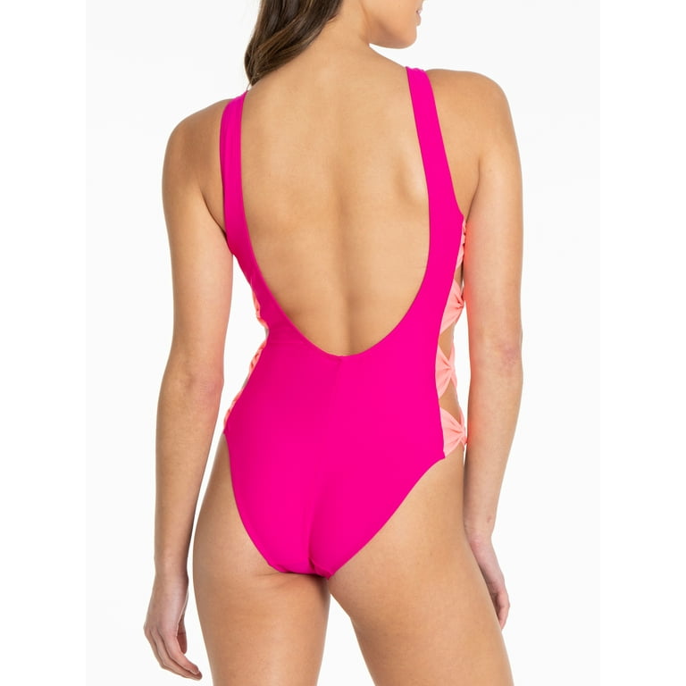 Cyn & Luca Juniors' Opal Side Bow One Piece Swimsuit 