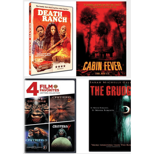 Horror 4 Pack DVD Bundle: Death Ranch, Cabin Fever, 4 Movies: Critters 1-4, The  Grudge 