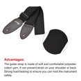 thumbnail image 4 of Guitarra Hombro Correas Cinturones Guitarra Ajustable Correa Negro para Guitarra Bajo Ukelele, 4 of 4
