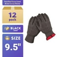 thumbnail image 4 of AMZ Supply Red Fleece Lined Brown Jersey Gloves 9.5" Work Gloves 16 oz Pack of 12, 4 of 9
