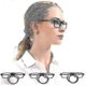 thumbnail image 4 of Gafas de lectura TR90 plegables y portátiles con soporte magnético para colgar en el cuello para hombres y mujeres, color negro y gris, 2,0 x, 4 of 5