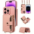thumbnail image 2 of PU Leather Wallet Case with Card Slot, Mirror, and Coin Pouch - Protective Phone Case for Apple Mobile Phones with Plug-in Design, 2 of 5