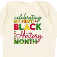 thumbnail image 4 of Inktastic Celebrating My First Black History Month for Kids Boys or Girls Long Sleeve Baby Bodysuit, 4 of 5