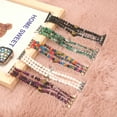 thumbnail image 4 of Bracelet Beaded Bands for Women Compatible with Apple Watch 42(Series 1/2/3)/44/45/46/49mm, Fashion Boho Elastic Stretch Crystal Strap for iWatch Series 10/9/8/7/6/5/4/3/2/1/SE/Ultra, Black, 4 of 4