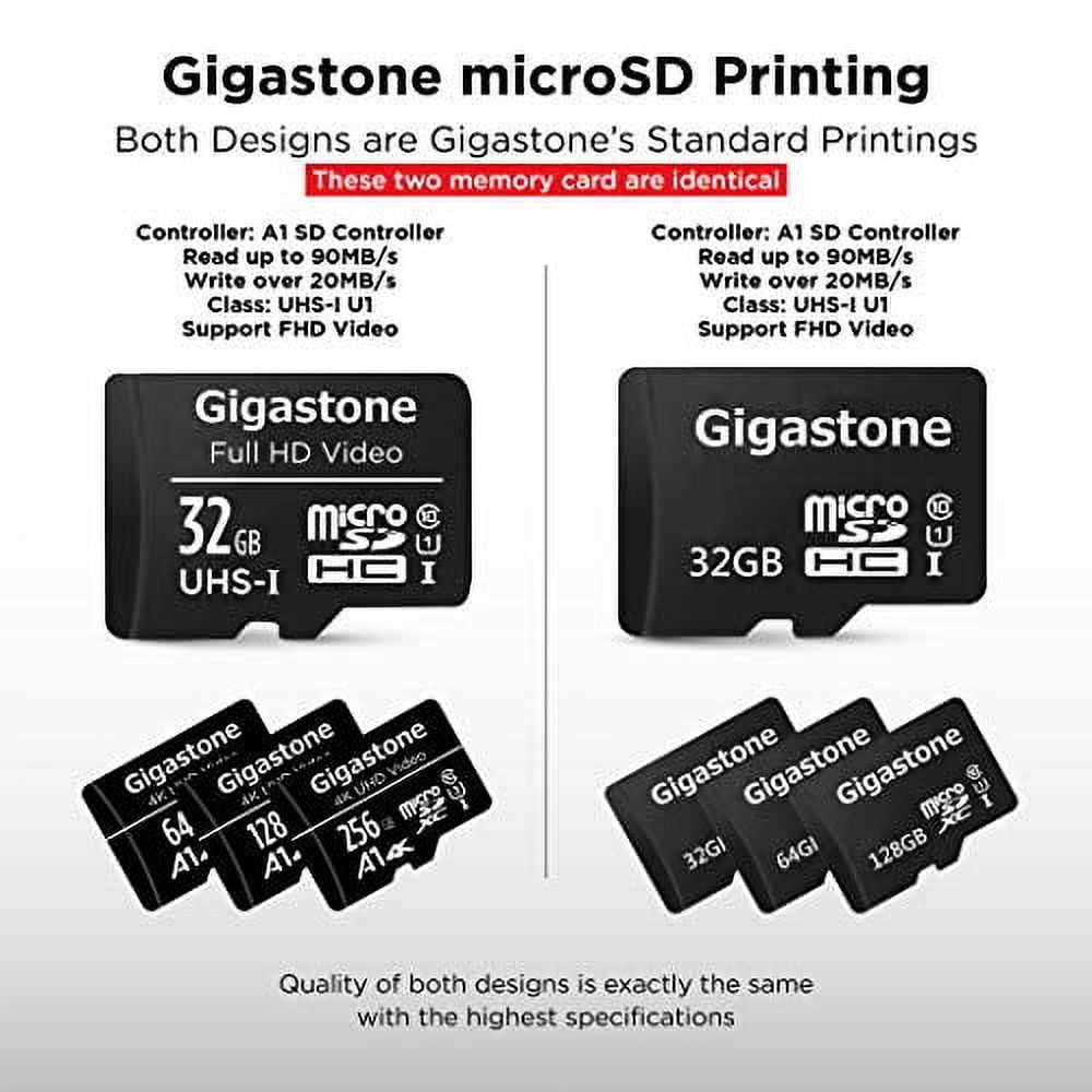 Gigastone 32GB Micro SD Card, FHD Video UHS-I U1 Class 10, for Surveillance, Security, Action Cameras, Drone, Dash Cams, 10 Pack (10x32GB)