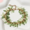 thumbnail image 2 of 50pcs Green Leaf Shape Acrylic Beads Pendant Loose Bead For DIY Jewelry Making, 2 of 8