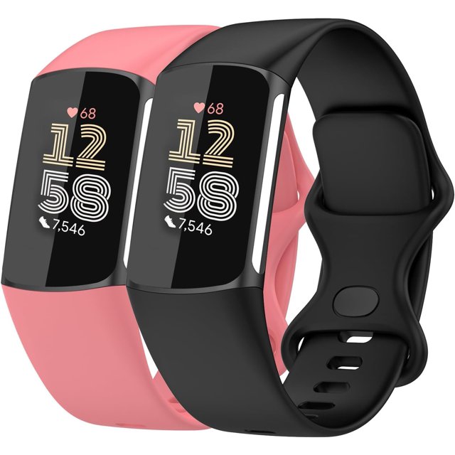 MYKOMI Compatible avec Fitbit Charge 6 / Fitbit Charge 5 Bracelets, Bracelet de Remplacement en Silicone Souple pour Femmes Hommes
