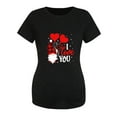 thumbnail image 3 of Hwmodou Pregnant T-Shirts Women Valentines Day Womens Maternity Short Sleeve Crew Neck Letter Graphic Ruched Sides T Shirt Tops Dailywear Pregnancy Clothes For Woman, 3 of 4