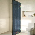 Navy Blue and White Striped Window Privacy Film, Rainbow Film ...
