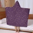 thumbnail image 5 of Purple Sun Planet Rocket Star Pattern Hooded Bath Towel，50"x30" for Ages 3 To 12 Kids, Quick Dry Lightweight Soft Microfiber Hood Beach Towel Cover Up for Kids, 5 of 7
