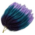thumbnail image 7 of 3 Pack Spring Twist Braids 8" Ombre Colors Crochet Braids Synthetic Braiding Hair Extensions Pre-twisted Spring Twists Mini Passion Twist Fluffy Twist Hair 8inch 110g (30strands/pack), 7 of 7