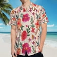thumbnail image 5 of High Quality Hawaiian Shirts for Men Short Sleeve Aloha Beach Shirt Floral Summer Casual Button Down Shirts Blouses IADVZG, 5 of 7