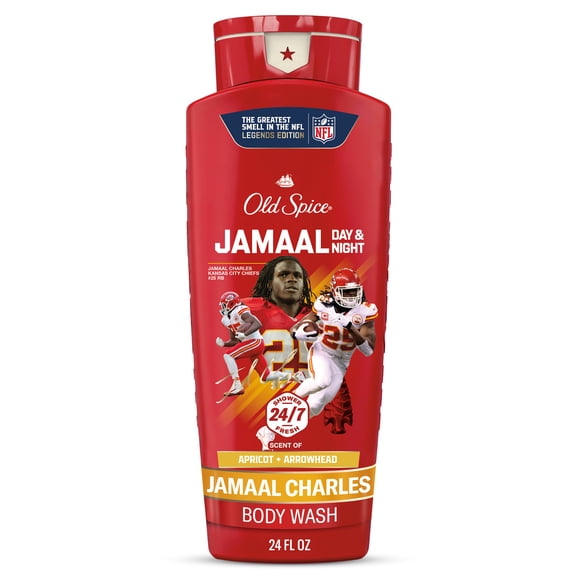 Old Spice Body Wash for Men, NFL Collection, Jamaal Charles, Scent of Apricot Arrowhead, 24 fl oz