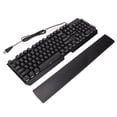 thumbnail image 3 of Clavier Illuminé, Rétroéclairage Coloré 104 Touches Caractères Clairs Bonne Résilience Clavier Filaire RGB avec Repose-Poignet pour Maison pour Bureau Noir, Blanc, 3 of 8