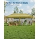 thumbnail image 1 of Historyli Tienda de campaña plegable de 10 x 20 pies, resistente, impermeable, con 3 alturas ajustables, color caqui, 1 of 7