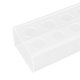 thumbnail image 4 of Florero acrílico rectangular, largo y transparente, centro de mesa floral, caja votiva, soporte rectangular con cuerda, 16 agujeros, 4 of 8