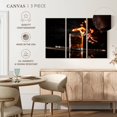 thumbnail image 4 of Elephant Stock Flaming Whiskey Glass Wall Art - Horizontal Multi Panel Canvas - Dining Room Wall Decor - Food And Drink Multi Panel - Black And Brown Decor - 57" x 36", 4 of 4