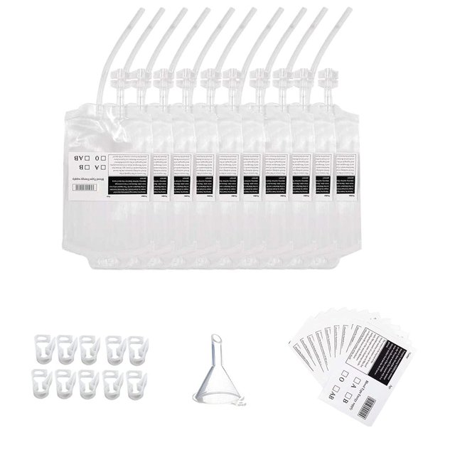 Clearance! Halloween Decor! Halloween Clear Blood Sack 350ml Set DIY For Pouch Props Organizer Supplies For Home Festival Party Costume Props Halloween Blood Sack Buy 2 Get 3