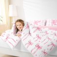 thumbnail image 3 of Manfei Letter P Monogrammed Queen Comforter Set For Girls,Lovely Bowknot Bedding Comforter Set For Kids,Pink Reversible,3-Piece, 3 of 7