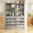 thumbnail image 6 of Homieasy 2-Pack Space-Saving Modular Closet System with 8 Drawers & Adjustable Shelves - Expandable Wood Storage Cabinet for Bedroom/Entryway, Easy Assembly Tall Armoire Wardrobe Units ,Gray, 6 of 7