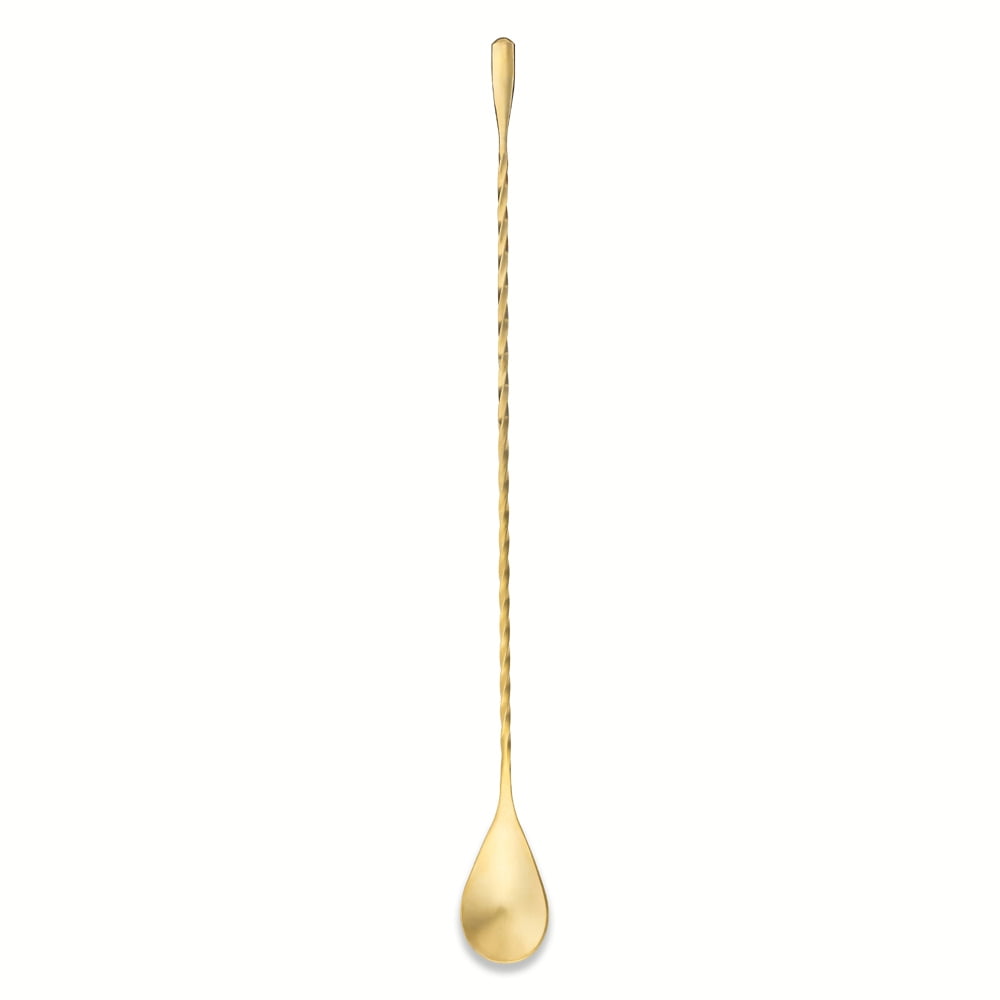 (4 pack) Thyme & Table Stainless Steel Gold Cocktail Stirrer Spoon
