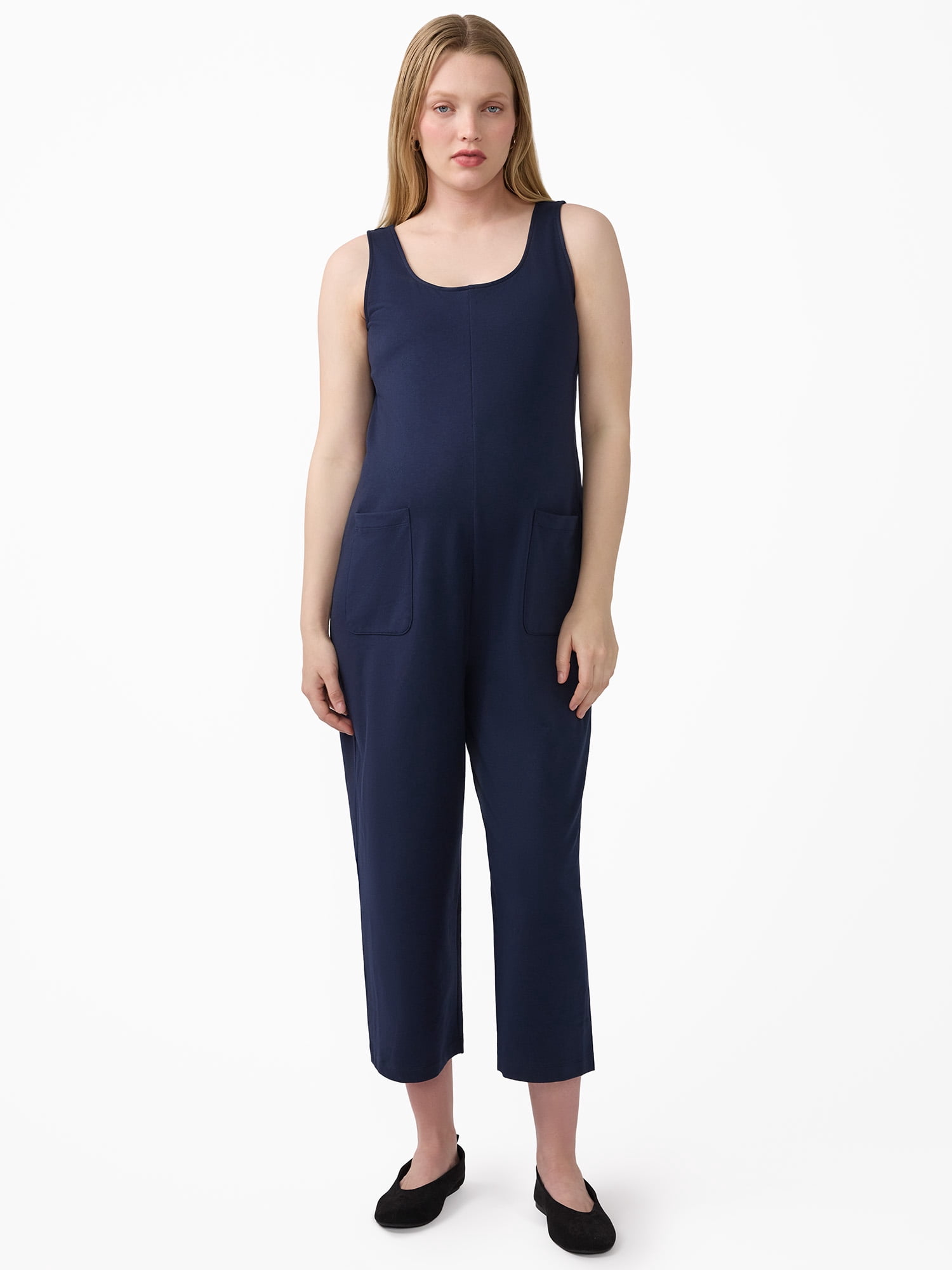 Ingrid & Isabel For Every Belly Women’s Maternity Pocket Knit Jumpsuit, Sizes S-XXL