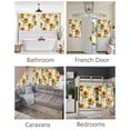 thumbnail image 3 of Vintage Sunflower Short Blackout Curtains 45 Inch Long Watercolor Flowers Retro Farmhouse Rod Pocket Kitchen Curtains, 2 Panels Thermal Insulated Room Darkening Drapes for Bedroom, 30"W x 45"L, 3 of 5