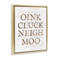 thumbnail image 4 of Stupell Industries Oink Cluck Neigh Moo Typography Painting Gold Floater Framed Canvas Art Print Wall Art, 17 x 21, 4 of 10