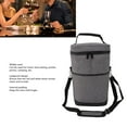 thumbnail image 3 of Sac Isotherme Étanche pour 2 Bouteilles de Vin avec Poignée, Bandoulière Ajustable pour Voyage, Pique-Niques, 3 of 7