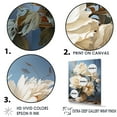thumbnail image 3 of Designart "Whispering Beige Peonies III" Peonies Floater Framed Wall Art Living Room, 3 of 5