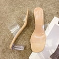 thumbnail image 4 of zttd women clear slippers sandals summer shoes transparent pumps jelly high heels women's slipper a, 4 of 9