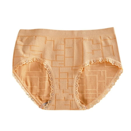 

WZHKSN Lady Solid Panties Orange Comfort Briefs 1-Pack