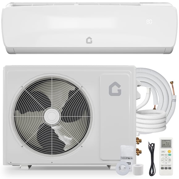 CazToi 9000 BTU 19 SEER2 Ductless Mini Split AC/Heat Pump 3-in-1 Inverter Cools 450 Sq.Ft Ultra Quiet 42dB 115V10ft Line Set