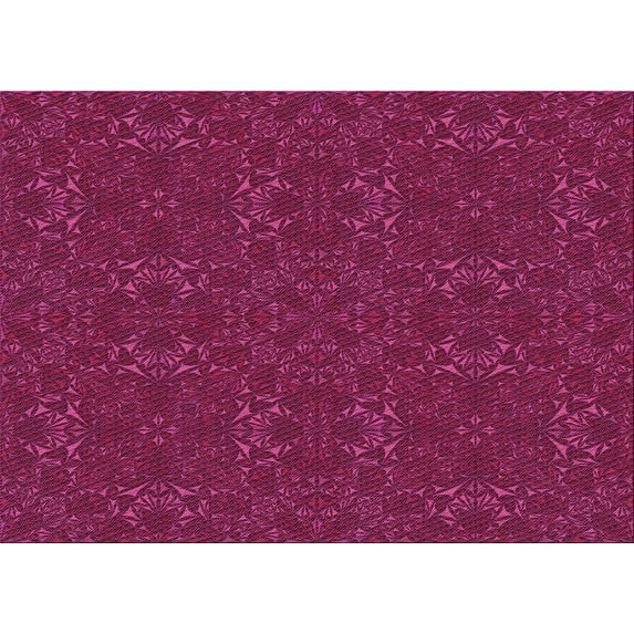 Ahgly Company Indoor Rectangle Patterned DeepPink Area Rugs, 2' x 4'