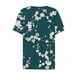thumbnail image 4 of Fiudx Tops para Mujer Blusa de Manga Corta Estampada a La Moda para Mujer, Blusas Informales con Cuello En V, 4 of 5