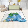 thumbnail image 2 of Dreamtimes Watercolor Blue Pumpkins Area Rug, 36"x24" Thanksgiving Day Non-Slip Washable Indoor Door Mat, Absorbent Floor Mat for Bedroom Kitchen Entryway Bathroom, 2 of 7