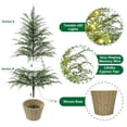 thumbnail image 7 of HaCpiu Potted 4ft Pre-Lit Twinkle LED Cypress Artificial Christmas Tree, Green, 100 LED, 7 of 7