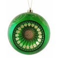 thumbnail image 4 of 2-Finish Pale Blue Retro Reflector Shatterproof Christmas Ball Ornament 8" (200mm), 4 of 7