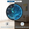thumbnail image 5 of Voice Activated Clock with Glow Light 12 Inch Large Silent Wall Clock Battery Operated for Home Decor Ethereal Moonlit Night Background, 5 of 8