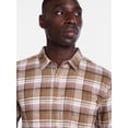 thumbnail image 4 of George Men's and Big Men's Slub Cotton Shirt with Long Sleeves, Sizes S-3XL, 4 of 5