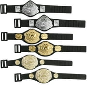 Set of 6 UFC Championship Action Figure Belts: 2 UFC, 2 Pride, & 2 WEC Action Figure Belts